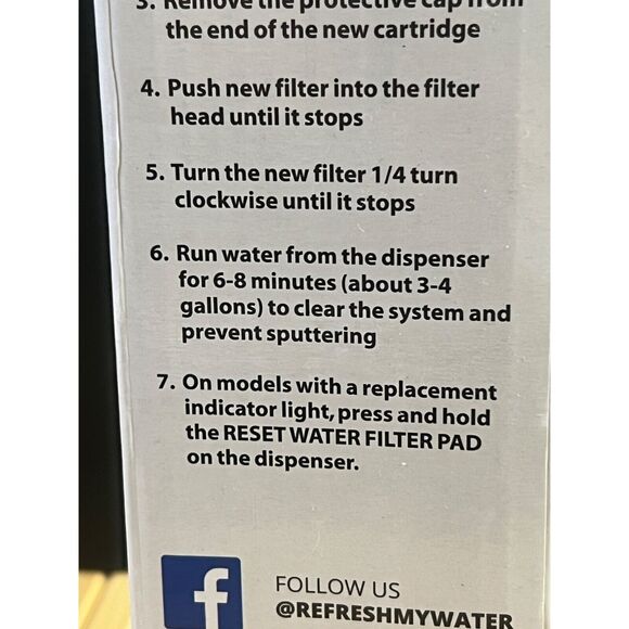 NEW in BOX Refresh Replacement Water Filter R-9990 Fits LG Kenmore Refrigerators - Picture 12 of 16